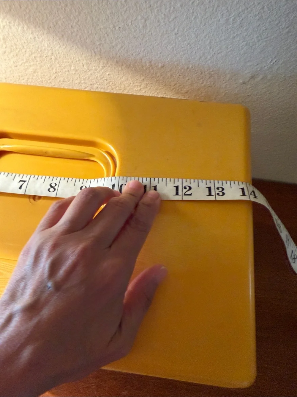 Vintage Yellow Sewing Box